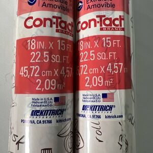 2 New Sealed Con-Tact Paper Creative Covering 18"x15' Bon Appetit Self Adhesive